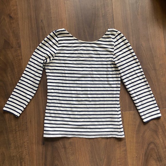 Zara Striped  Scoop Back Knit Top - Size M - Picture 1 of 5